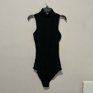 Mockneck jersey knit bodysuit